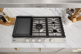 36" Smart Gas Cooktop with UltraHeat™ 22K BTU Dual Burner and LED Knobs
