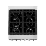 ZLINE 24 in. 2.8 cu. ft. Electric Oven and Gas Cooktop Dual Fuel Range with Griddle in Stainless Steel (RA-GR-24)