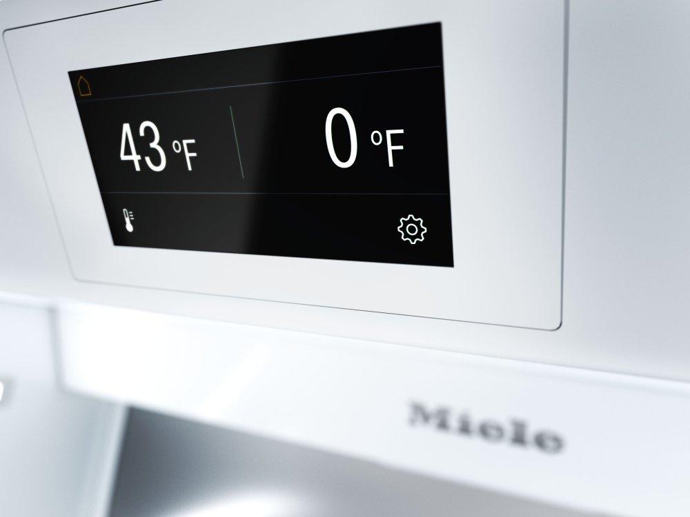 KF 2802 SF Stainless steel/CleanSteel - MasterCool™ fridge-freezer For high-end design and technology on a large scale.