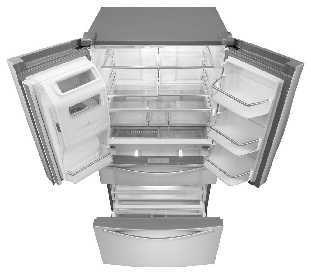 36-inch Wide 4-Door Refrigerator with More Flexible Storage