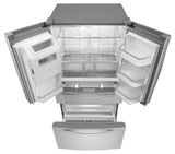 36-inch Wide 4-Door Refrigerator with More Flexible Storage