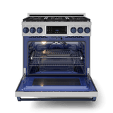 36 Inch Professional Lp Range With Tilt Panel Touch Control In Stainless Steel/navy Blue Gordon Ramsay Series
