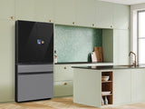 Bespoke 29 cu. ft. 4-Door French Door Refrigerator with AI Home & AI Vision Inside™ in Charcoal Glass and Stainless Steel