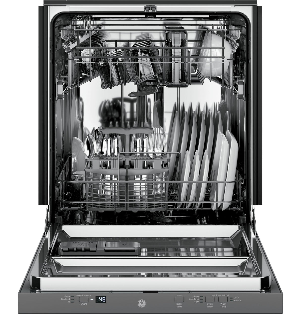 GE® ENERGY STAR® ADA Compliant Stainless Steel Interior Panel-Ready Dishwasher with Sanitize Cycle