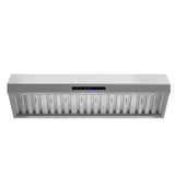 Forno Palazzo 60-Inch Wall Mounted Range Hood, Stainless Steel, Heavy Duty Baffle Filters, Remote Control