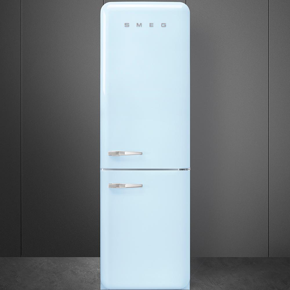 Approx 24" 50'S Style refrigerator with automatic freezer, Pastel blue, Right hand hinge