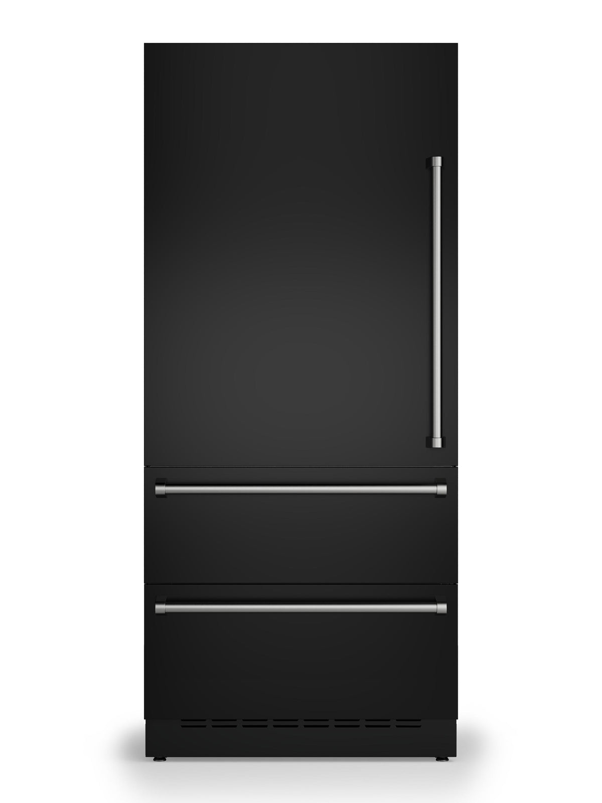 36"W. Integrated Bottom Freezer Door Panel Left Hinge - Onyx