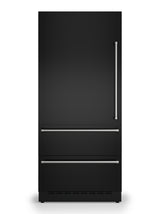 36"W. Integrated Bottom Freezer Door Panel Left Hinge - Onyx