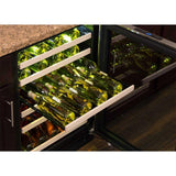 24-In Built-In High Efficiency Single Zone Wine Refrigerator with Door Style - Stainless Steel Frame Glass, Door Swing - Right