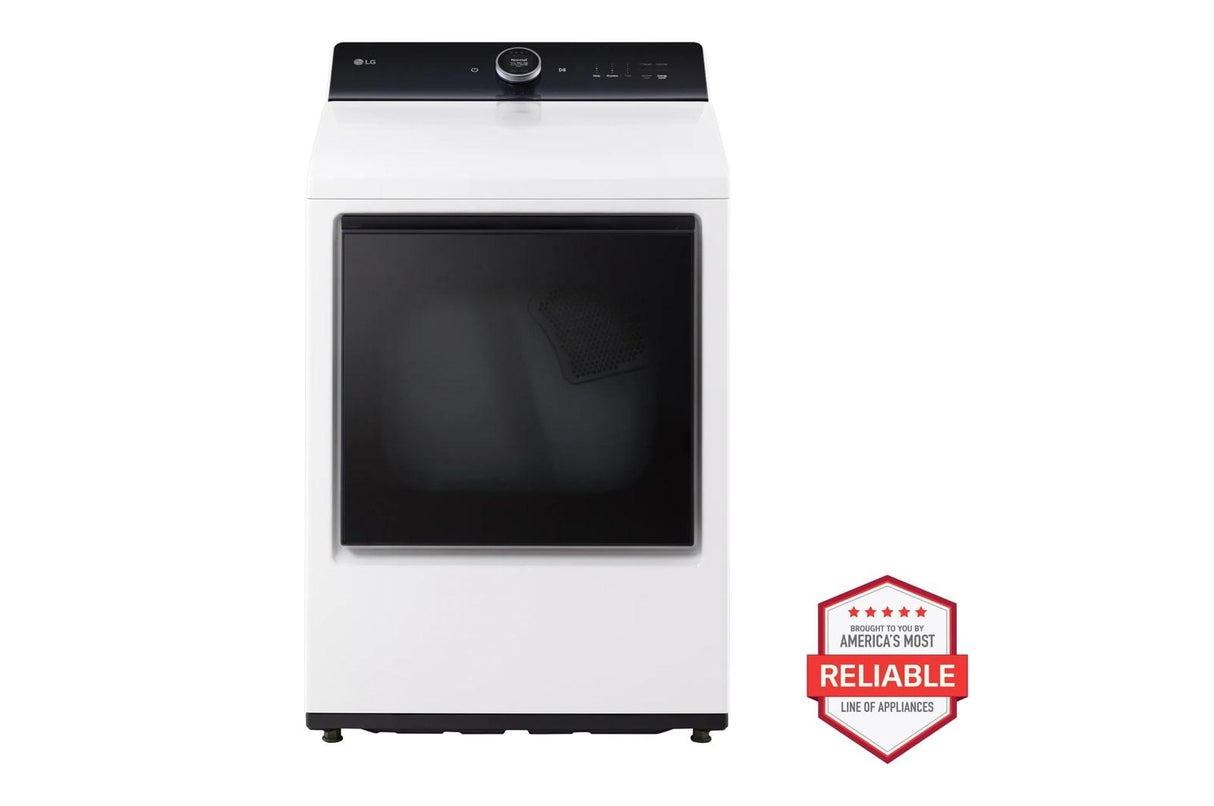 7.3 cu.ft. Ultra Large High Efficiency Gas TurboSteam™ LG EasyLoad™ Door, Wi-Fi Connectivity, White