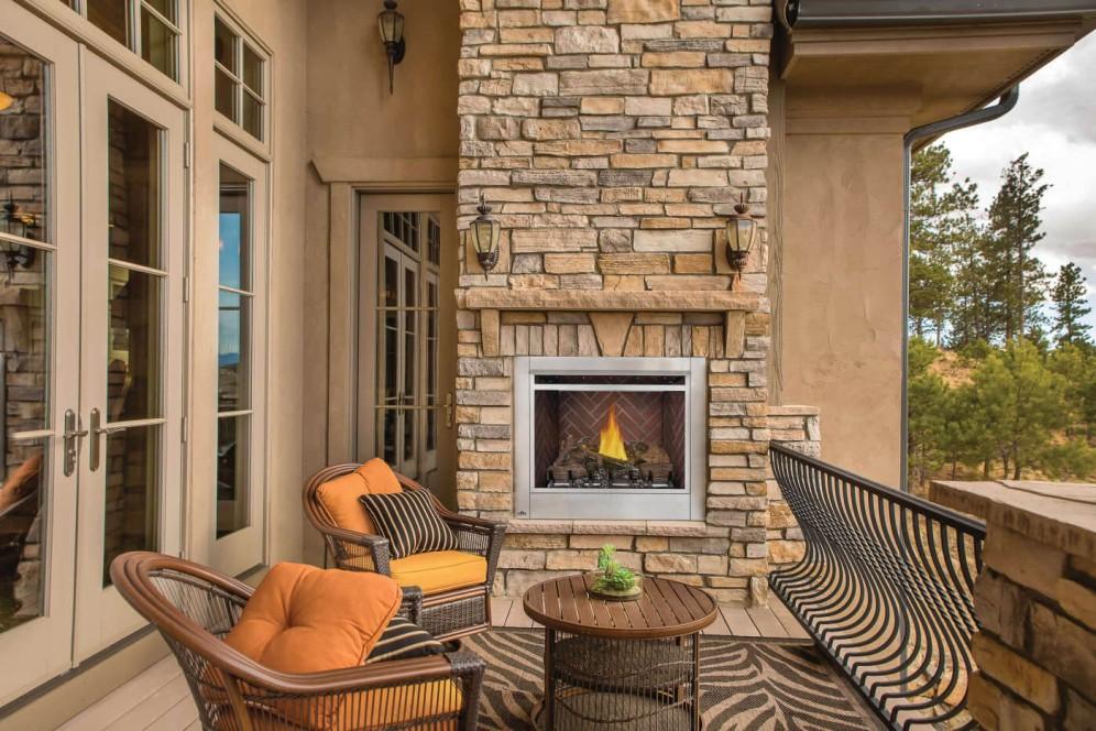 Riverside 36 Clean Face Outdoor Fireplace, Electronic ignition