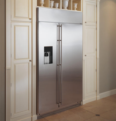 Monogram 48" Smart Built-In Side-by-Side Refrigerator with Dispenser