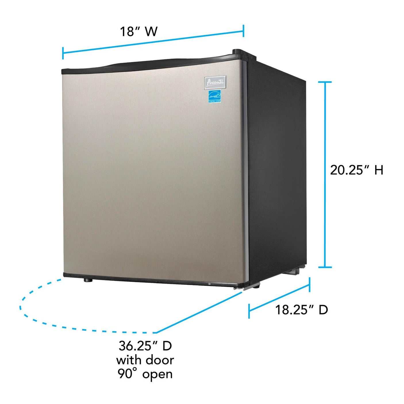 Avanti 1.7 cu. ft. Compact Refrigerator - Stainless Steel