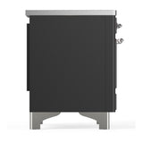 ILVE UMIB36QNR3MGC Majestic III 36 inch Induction Range with 6 Elements, 3.5 cu. ft. Total Oven Capacity (Solid Door, Graphite Matte, Chrome)