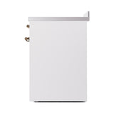 ILVE UNI304QNMPWHC Nostalgie II Noblesse 30 inch Induction Range (Solid Door, White, Chrome)