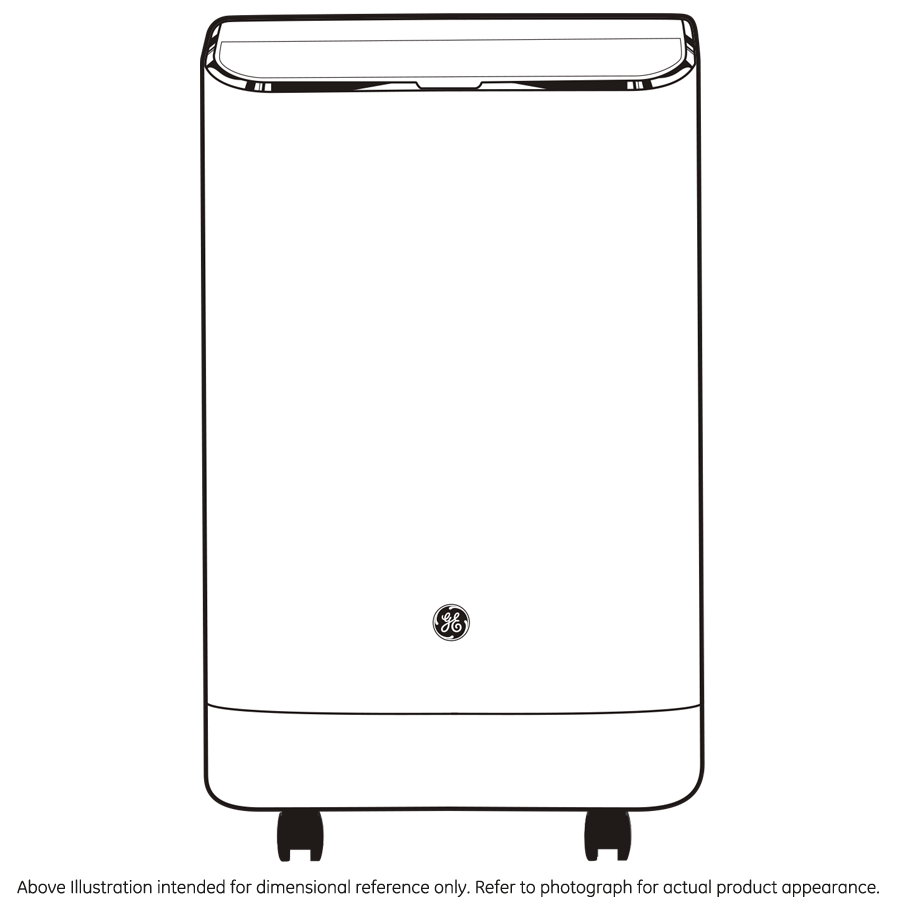 GE® Portable Air Conditioner with Dehumidifier for Medium Rooms up to 450 sq. ft., 12,000 BTU (8,200 BTU SACC)