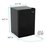 Avanti 2.5 Cu. Ft. Compact Refrigerator, Mini-Fridge, in Black (AVRM25F1B)