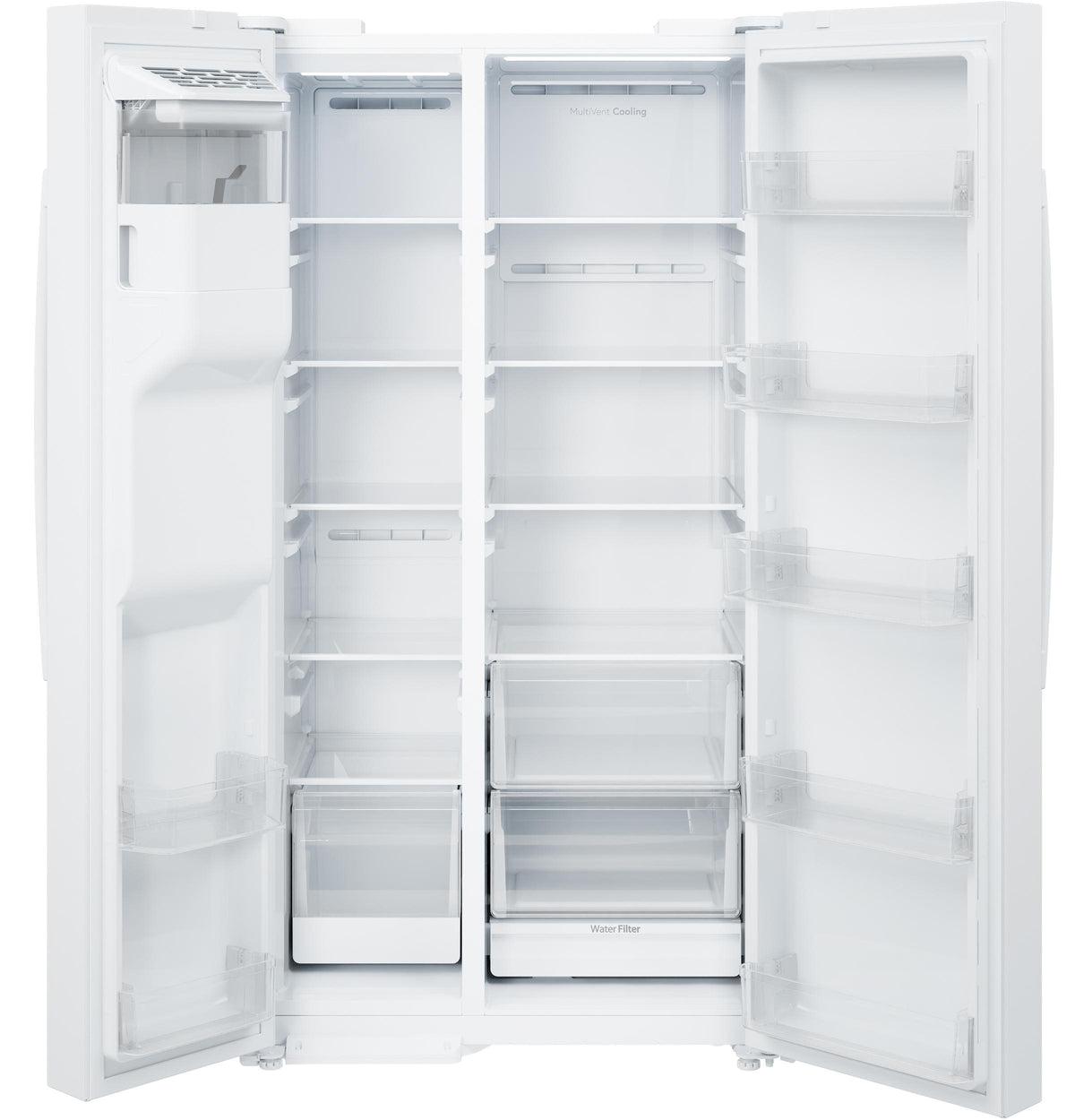 GE® 23.6 Cu. Ft. Counter-Depth Side-By-Side Refrigerator with Extra Tall Dispenser and In-Door Icemaker