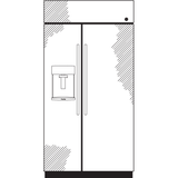 GE Profile™ Series 42" Built-In Side-by-Side Refrigerator with Dispenser