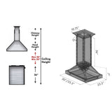 ZLINE 36" Designer Series Stainless Island Range Hood (KB2i-SCCXS-36)