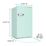 Avanti 3.0 Cu. Ft. Retro Compact Refrigerator - Robin's Egg Blue