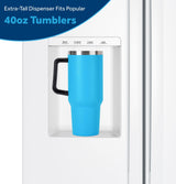 GE® 23.6 Cu. Ft. Counter-Depth Side-By-Side Refrigerator with Extra Tall Dispenser and In-Door Icemaker