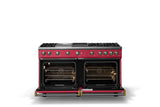 60"W. Sealed Burner Gas Range (Finish: Valentine, Trim: Polished Chrome, Fuel: Propane)