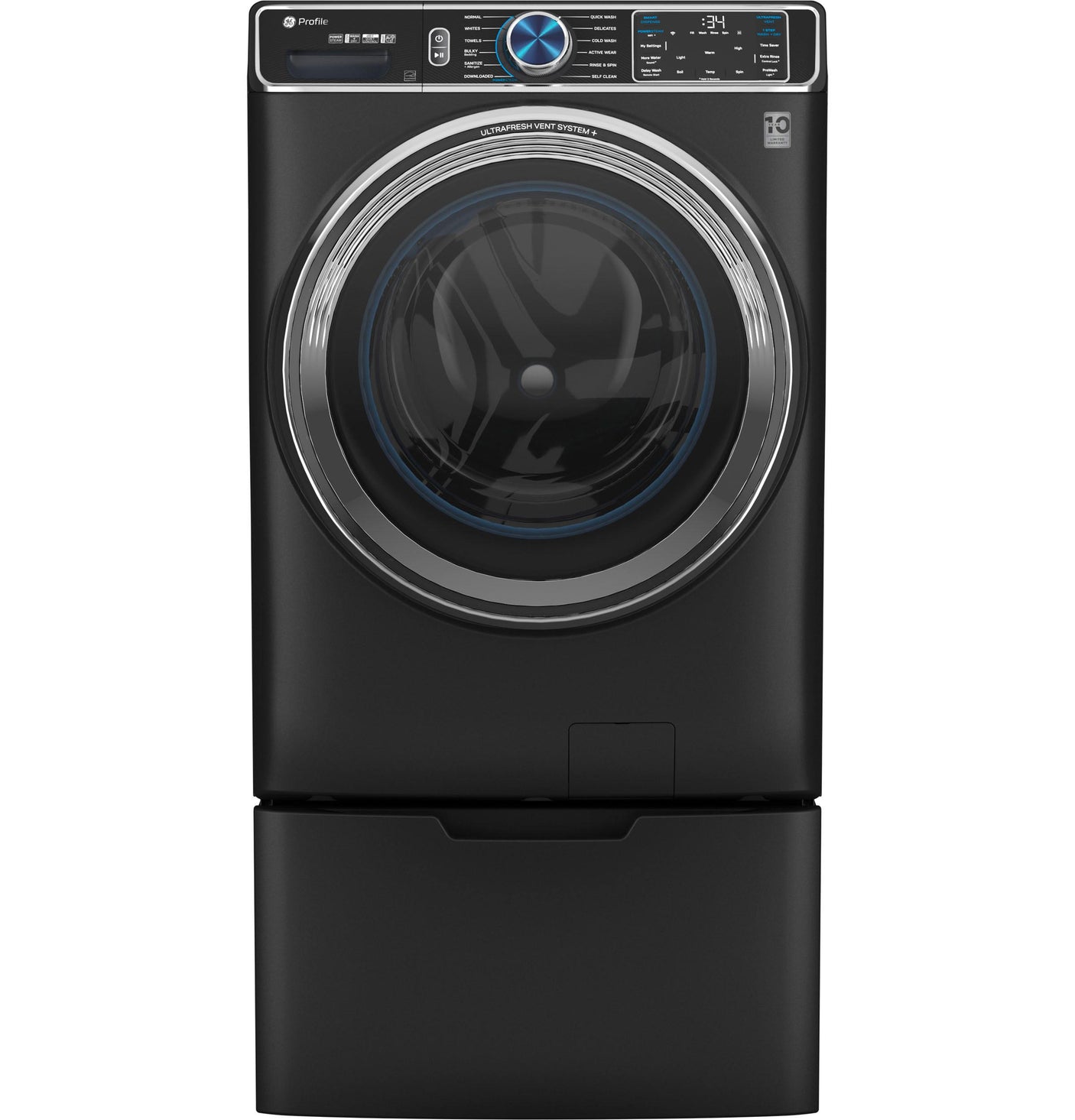 GE Profile™ 5.3 cu. ft. Capacity Smart Front Load ENERGY STAR® Steam Washer with Adaptive SmartDispense™ UltraFresh Vent System Plus™
