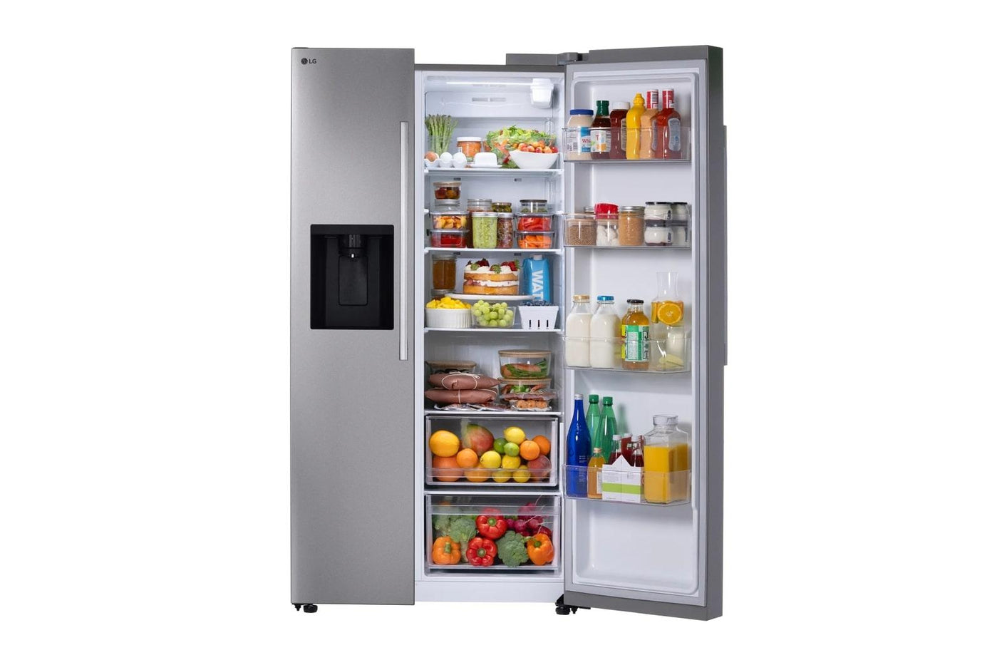 27 cu. ft. Standard-Depth, Side-by-side Refrigerator, with Ice and Water and Bar Handle Design