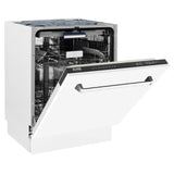 ZLINE 24" Tallac Series 3rd Rack Dishwasher with Traditional Handle, 51dBa (DWV-24) [Color: White Matte]