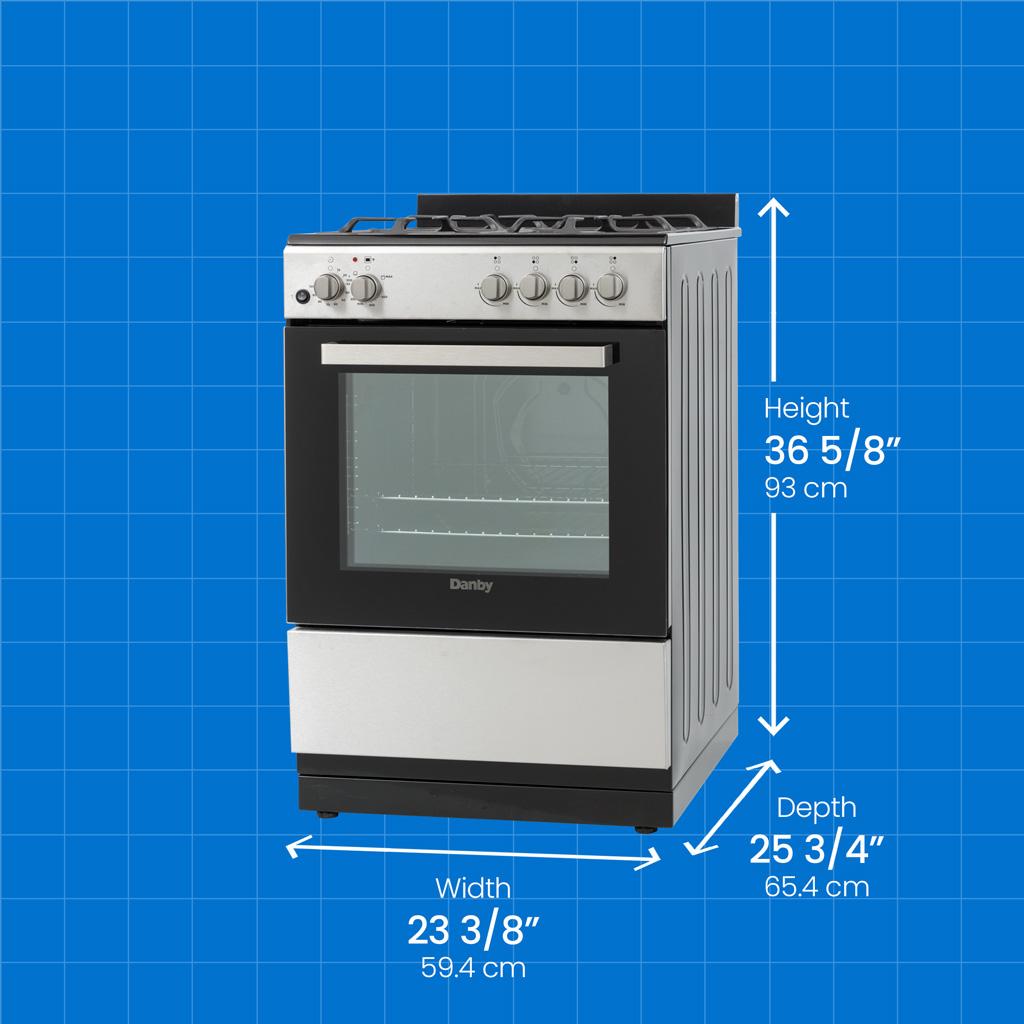 Danby 24" Wide Gas Range in Stainless Steel