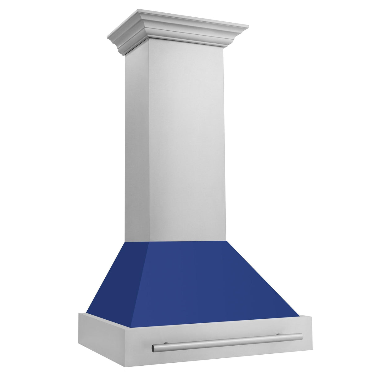 ZLINE 30 in. Stainless Steel Range Hood with Colored Shell Options and Stainless Steel Handle (8654STX-30) [Color: Blue Matte]
