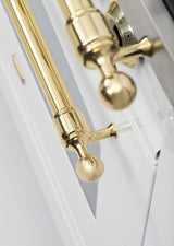 Nostalgie 40 Inch Dual Fuel Natural Gas Freestanding Range in Antique White with Brass Trim