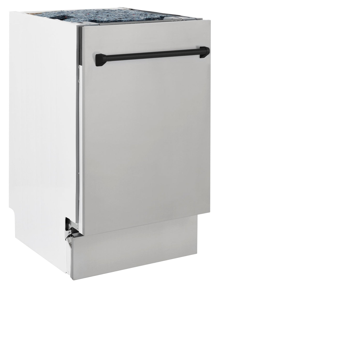 ZLINE Autograph Edition 18 Compact 3rd Rack Top Control Dishwasher in Stainless Steel with Accent Handle, 51dBa (DWVZ-304-18) [Color: Matte Black]