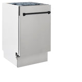 ZLINE Autograph Edition 18 Compact 3rd Rack Top Control Dishwasher in Stainless Steel with Accent Handle, 51dBa (DWVZ-304-18) [Color: Matte Black]
