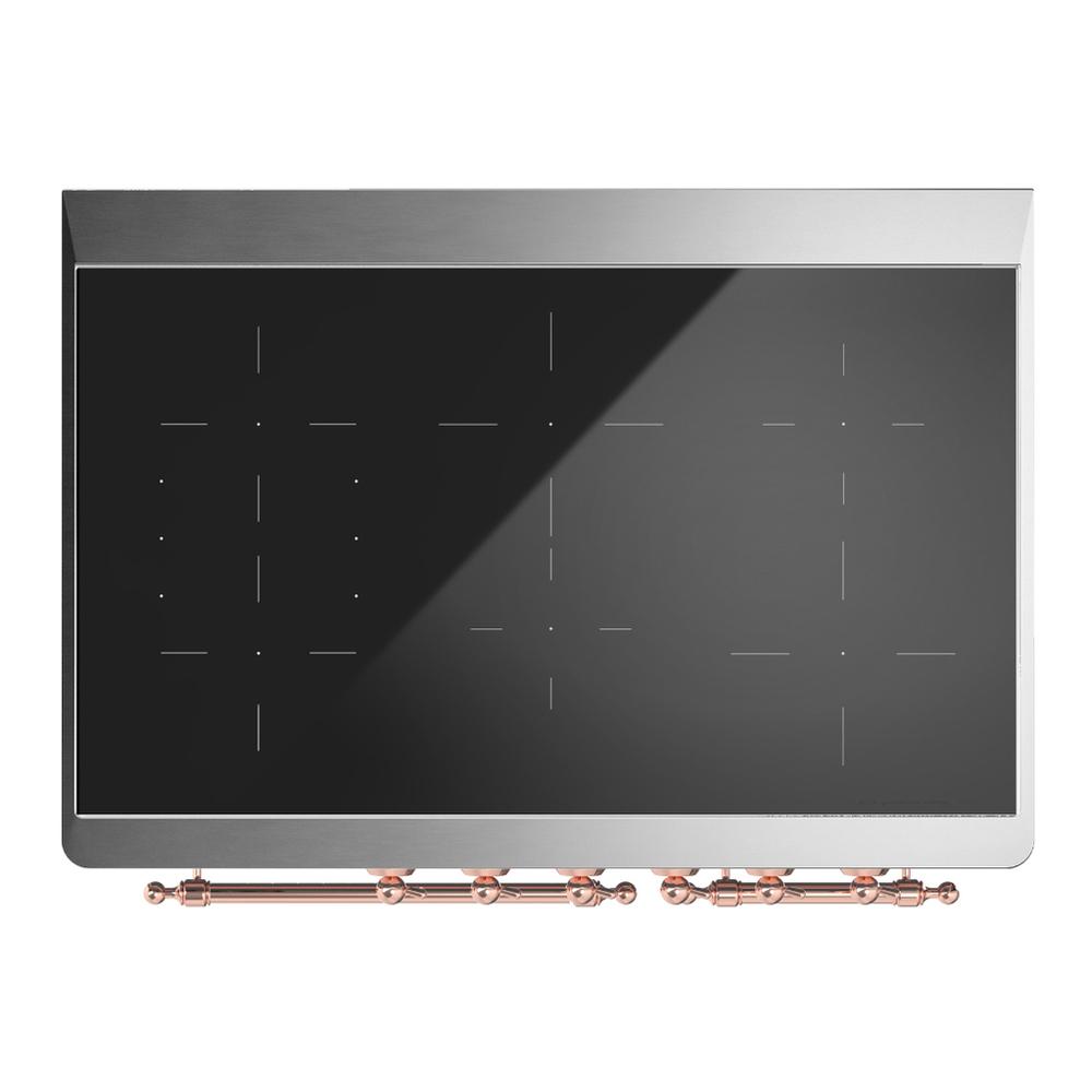 ILVE UMDIB40NR3SSP Majestic III 40 inch Induction Range with 6 Elements, 3.82 cu. ft. Total Oven Capacity (Triple Glass Door, Stainless Steel, Copper)