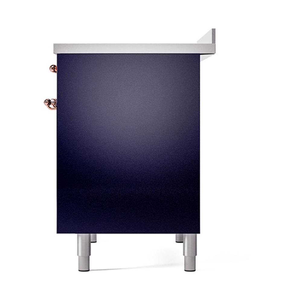ILVE UNDI406QNMPMBP Nostalgie II Noblesse 40 inch Induction Range (Solid Door, Midnight Blue, Copper)