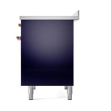 ILVE UNDI406QNMPMBP Nostalgie II Noblesse 40 inch Induction Range (Solid Door, Midnight Blue, Copper)