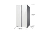 Bespoke Side-by-Side 28 cu. ft. Refrigerator with Beverage Center™ in White Glass