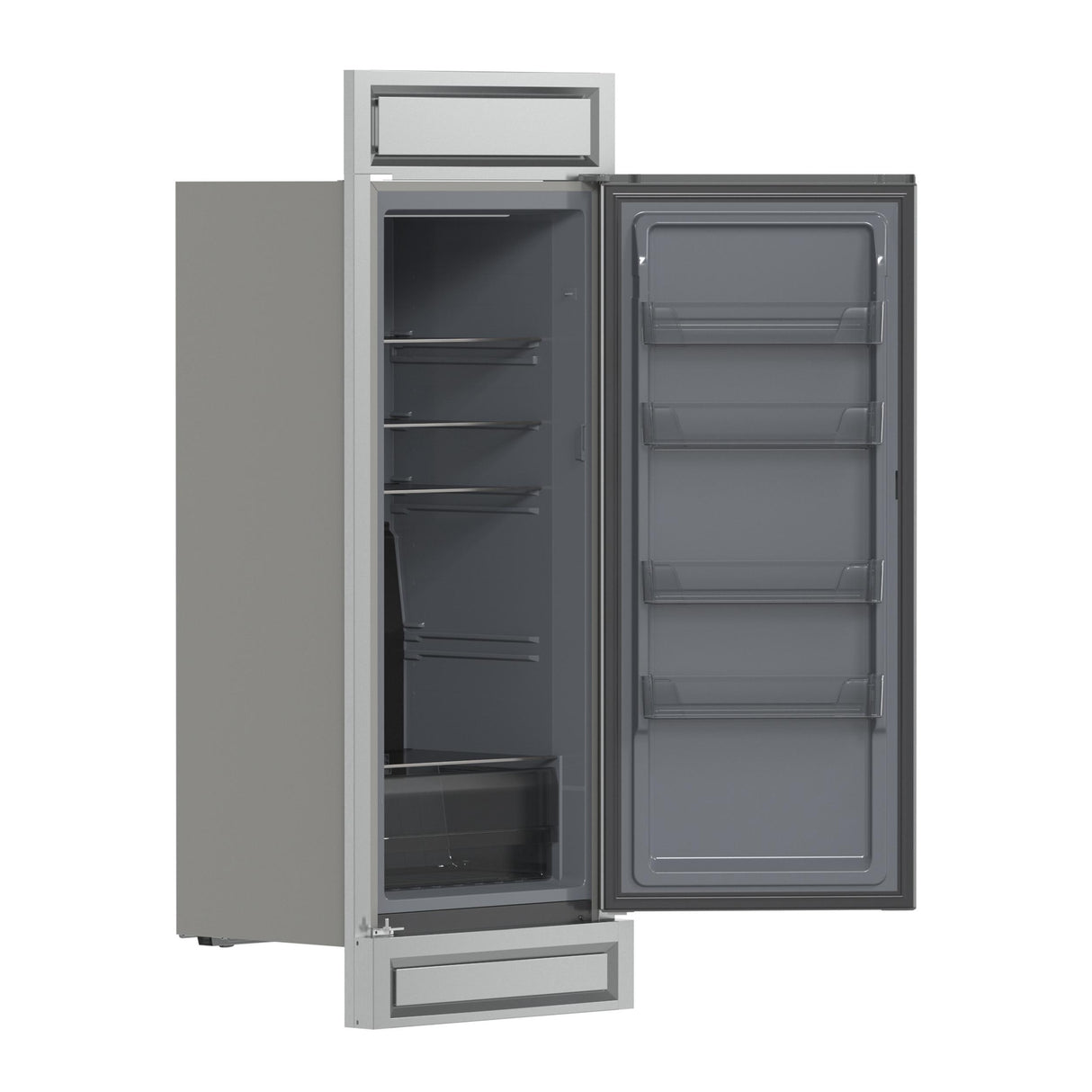 Forno Fortezza 32 Inch Right-Swing Convertible Refrigerator/Freezer with Trim Kit, Stainless Steel, Total No Frost