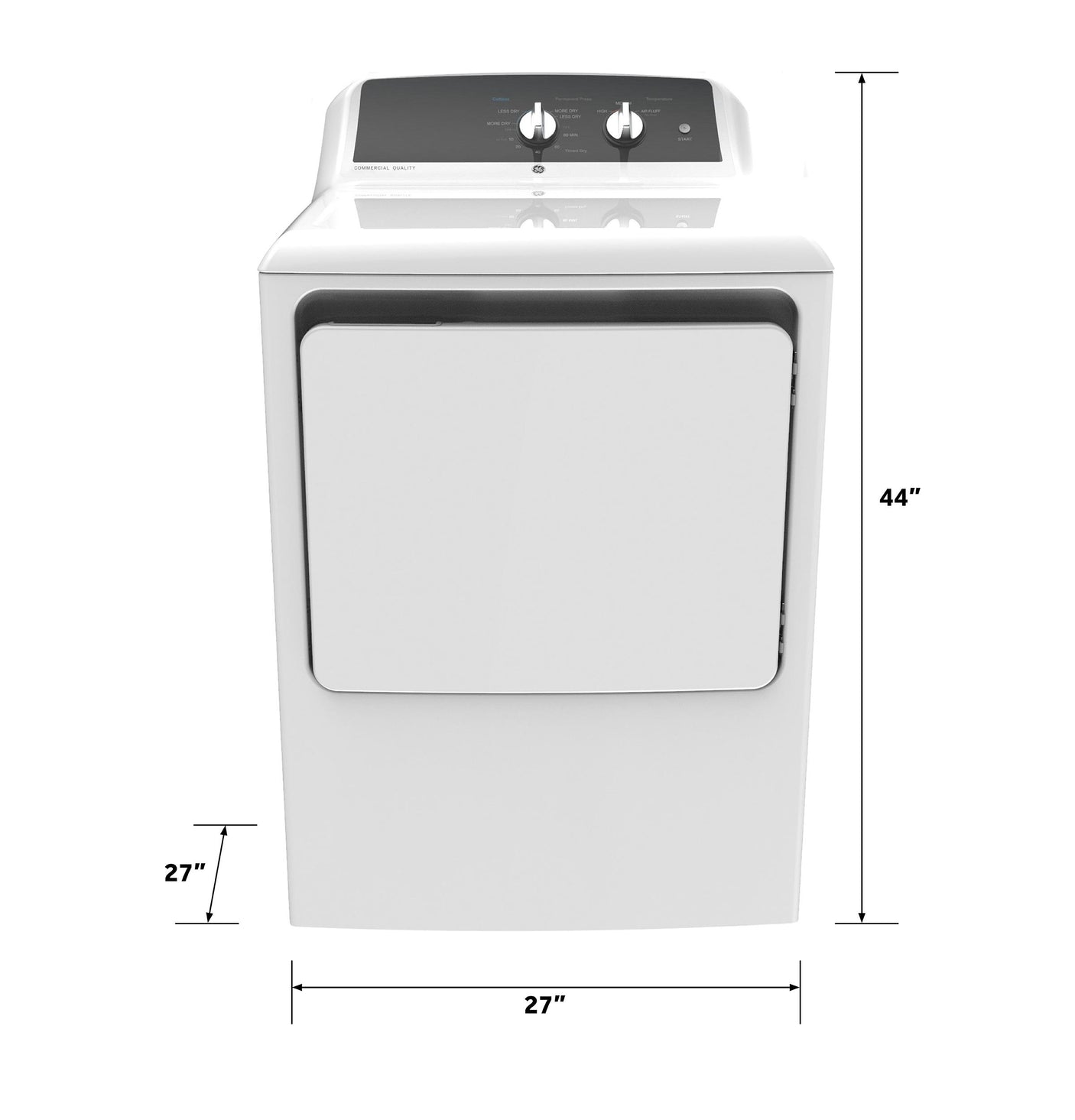 GE 6.2 cu. ft. Capacity Electric&#x00A0;Dryer&#x00A0;with Up To 120 ft. Venting&#x200B; and 5-yr Limited Warranty&#x200B;