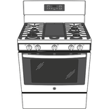 GE® 30" Free-Standing Gas Convection Range