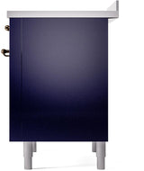 Nostalgie II 36 Inch Electric Freestanding Range in Blue with Bronze Trim