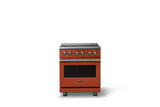 30"W. Electric Range (Finish: Spiced Cider, Trim: Brushed Brass)