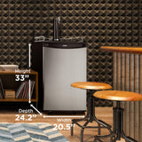 Danby 5.4 cu. ft. Single Tap Keg Cooler in Stainless Steel Look