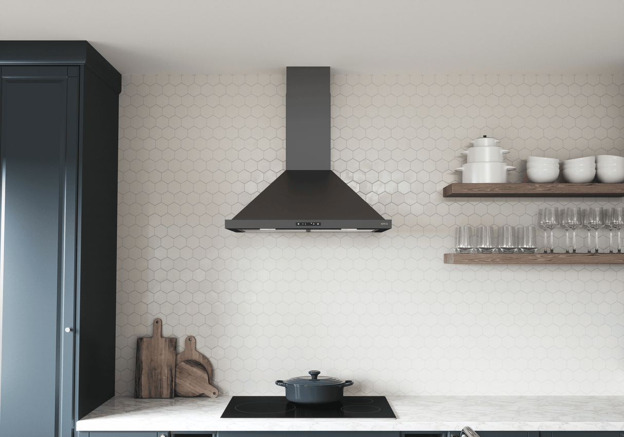 Ombra, Wall, 36", Blk SS, 600 CFM, ACT