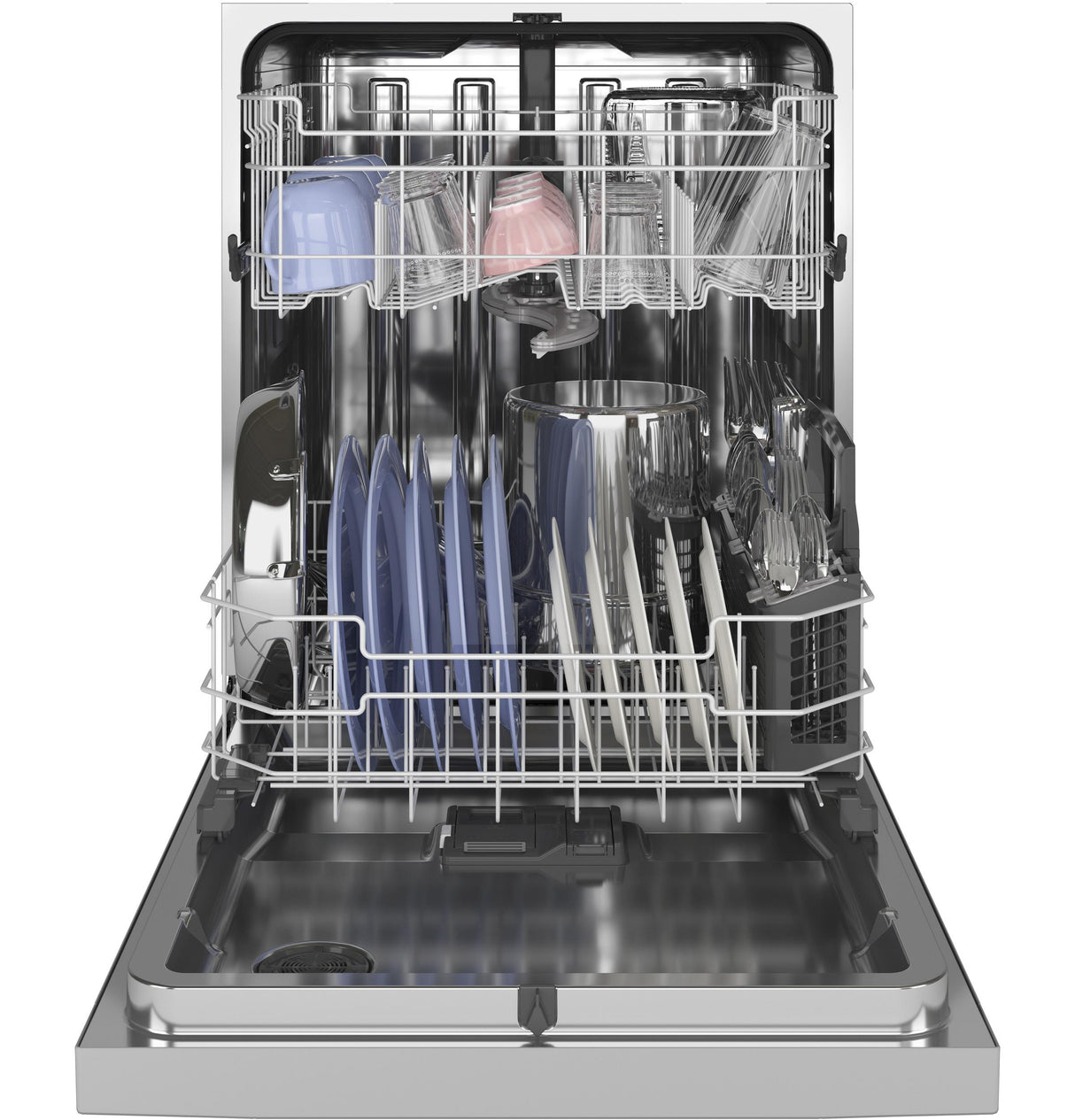 GE® ENERGY STAR® Front Control with Stainless Steel Interior Dishwasher with Sanitize Cycle & Dry Boost