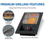 OASIS Outdoor Kitchen Kit, Built-in 700 Series 32 with Stainless Steel Countertops , Natural Gas, Matte/Matt Black