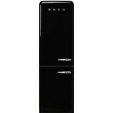 Approx 24" 50'S Style refrigerator with automatic freezer, Black, Left hand hinge