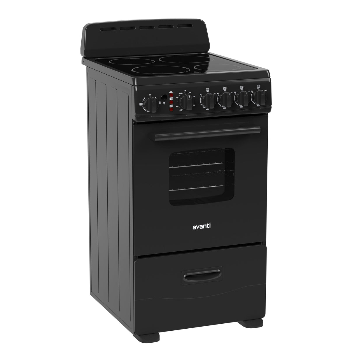Avanti 20-Inch Freestanding Electric Range with Ceramic Glass Cooktop, in Black (CERU200P1B)